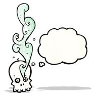 smoking skull cartoon N3