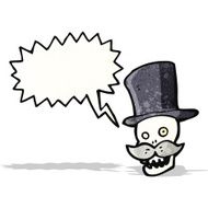 funny cartoon skull N11