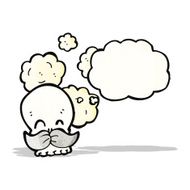 funny cartoon skull N14