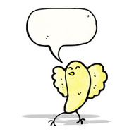 Cartoon Bird Flapping Wings N4