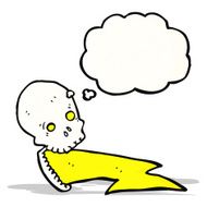crazy cartoon skull
