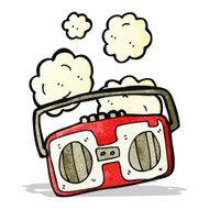 cartoon retro radio