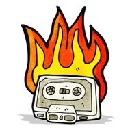 retro cassette tape cartoon