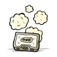 retro cassette tape cartoon N3