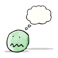 cartoon nervous face symbol