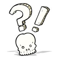 confused skull symbol