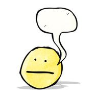 cartoon talking face symbol