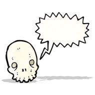 spooky skull cartoon N13