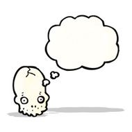 spooky skull cartoon N15