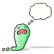 cartoon green cloud ghost
