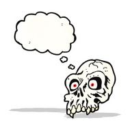 spooky skull cartoon N17
