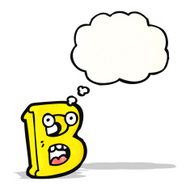 Cartoon Letter B N11