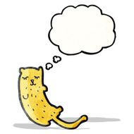 cartoon cat with thought bubble N111