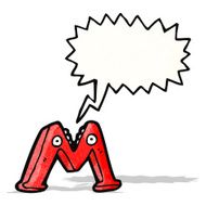 Cartoon Letter M N7