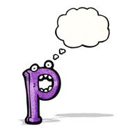 Cartoon Letter P N8
