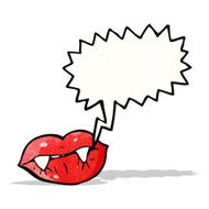 sexy vampire cartoon lips
