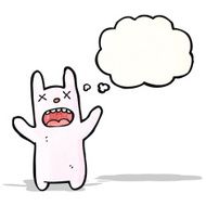 cartoon pink rabbit N42