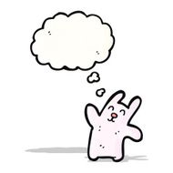happy pink rabbit cartoon N2