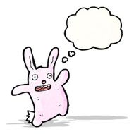 funny pink rabbit cartoon N6