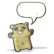 tired teddy bear cartoon