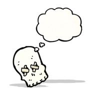 spooky cartoon skull N3
