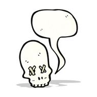 spooky cartoon skull N4