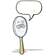 magnifying glass cartoon character N4