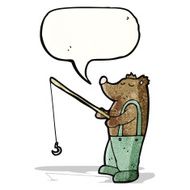 bear fishing cartoon