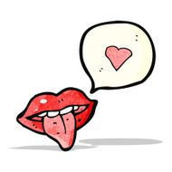 Cartoon Mouth Sticking Out Tongue N10