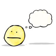 cartoon thinking face symbol