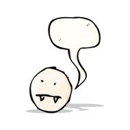 cartoon vampire face symbol