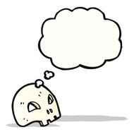spooky skull cartoon N19