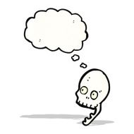 spooky skull cartoon N21