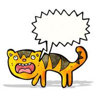 cartoon frightened tiger
