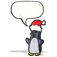 cute christmas penguin cartoon
