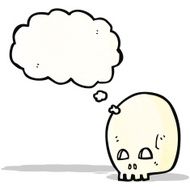 spooky cartoon skull N6