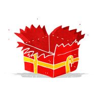 cartoon open present