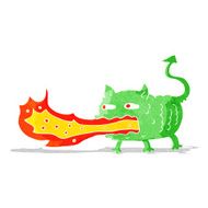 cartoon fire breathing imp