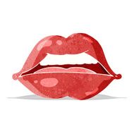 cartoon sexy lips symbol