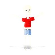 cartoon skeleton in clothes