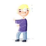 cartoon boy with popping out eyes