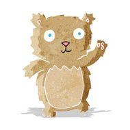cartoon waving teddy bear N2