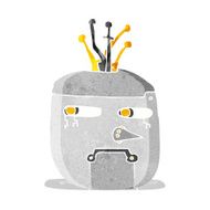 cartoon robot head N12