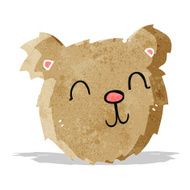 cartoon happy teddy bear face