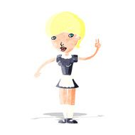 cartoon waitress taking order