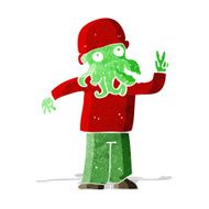 cartoon cool alien