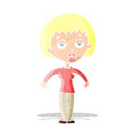 cartoon woman shrugging shoulders N6