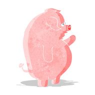 cartoon fat pig
