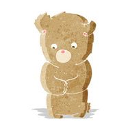 cartoon shy teddy bear