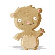 cartoon waving teddy bear N3